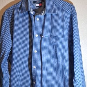 Tommy Hilfiger Blue Checkered Men's Shirt S 260563